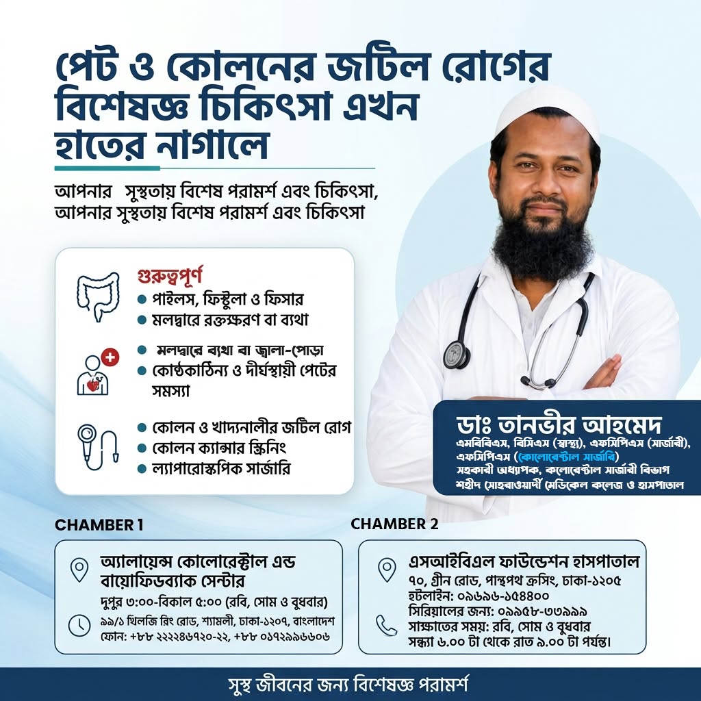 Stomach and Colorectal Surgical Care - Dr. Tanvir Ahmed